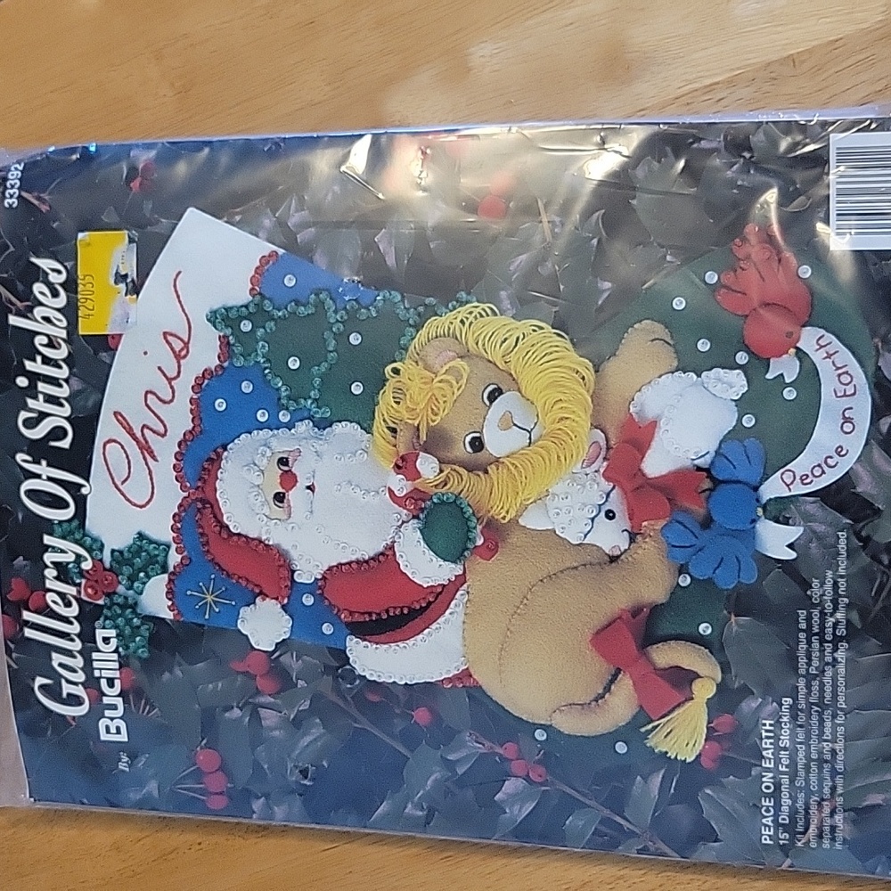 Felt Christmas Stocking Kit By Bucilla....unopened